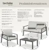 tectake® Aluminium Sitzgruppe Göteborg wetterfest Produktbild-Vorschau 5