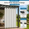 Tenda da esterno con passanti, grigio chiaro, 254 x 214 cm. Anteprima dell’immagine prodotto 2