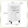 Stamar |  Badezimmerschrank mit Waschbecken - 50 cm Lack - Produktbild-Vorschau 10