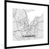 MuchoWow® Gerahmtes Poster Karte - Deutschland - Flensburg Produktbild-Vorschau 1