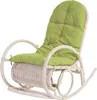 A rocking chair with a green cushion against a white background. Náhled obrázku produktu