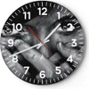 Wanduhr - Rund - Glasuhr - Graffiti Wand Farbe Malerei - Produktbild-Vorschau 1