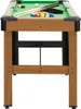 A billiard table with balls and cues on a white background. Voir les images du produit