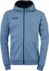 A blue Kempa brand hooded jacket with a black zipper and black lining. Voir les images du produit