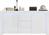Szafka do salonu Sweiko 140x40x65cm, nowoczesna komoda z 3 Podgląd zdjęcia produktu 15