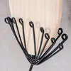 2er Set Deko Aufsteller Blume Metall Holz Schwarz Natur Produktbild-Vorschau 2