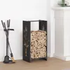 vidaXL Stojan na palivové dřevo černý 40x30x80 cm Ocel Náhled obrázku produktu 2