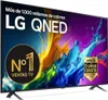 A television screen displaying vibrant colors and marketing text. Podgląd zdjęcia produktu