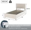 A diagram and dimensions of a bed frame. Anteprima dell’immagine prodotto