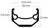 Ryde Velg Andra 40 27,5 650b 584 x 25C Aluminium 36 Löcher Produktbild-Vorschau 3