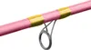 A close-up shot of a pink fishing rod with gold accents and a fishing line guide. Anteprima dell’immagine prodotto