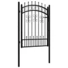vidaXL Gartentor KAMPEN mit Speerspitze Schwarz 103 x 125 Produktbild-Vorschau 3