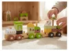 Playtive Spiel Motorik Waldtiere Holz Eisenbahn grün mit 2 Produktbild-Vorschau 4