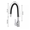 A diagram of a kitchen faucet with dimensions indicated by lines and text. Produktbild-Vorschau