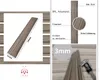 A collage of images showing a wood-look panel, its dimensions, and details about its material and thickness. Anteprima dell’immagine prodotto