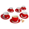 6er Set Variant Rot Suppenteller bunte tiefe Teller Pasta Produktbild-Vorschau 11