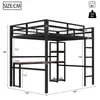 A diagram of a loft bed with dimensions indicated by numbers and lines. Anteprima dell’immagine prodotto