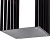 Close-up view of the bottom section of a black metal firewood rack. Náhled obrázku produktu