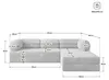 Masseno Ecksofa ETERA mit Metallgestell, Modulares Produktbild-Vorschau 5