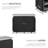 Cuisine de camping en aluminium 97 x 47,5 x 78 cm - noir Voir les images du produit 3