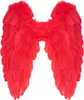 Rote Federflügel Kostümflügel - Fasching Karneval Produktbild-Vorschau 1