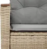 vidaXL Gartensofa mit Kissen 2-Sitzer Beige Poly Rattan Produktbild-Vorschau 7