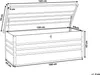 BELIANI Úložný box světle šedý kov 165x70 cm zahradní Náhled obrázku produktu 3