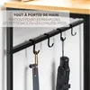 eluno Table console en métal noir mat avec 1 tablette en Voir les images du produit 6