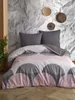 Bettwäsche Set Kreise Meliert anthrazit rosa modern Wende Produktbild-Vorschau 3