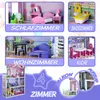 4iQ Große Holzpuppenhaus JULIA 84x34x124 cm mit Zubehör und Produktbild-Vorschau 3
