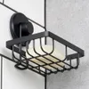 Étagère de douche en métal noir avec ventouse Voir les images du produit 7
