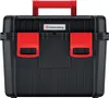 A black tool box with red accents and a red handle, shown from the front on a white background. Anteprima dell’immagine prodotto