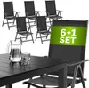 CASARIA® Gartenmöbel Set 6 Stühle mit WPC Tisch 140x80cm Produktbild-Vorschau 11