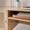 sweeek - Schreibtisch mit Rohrgeflecht und Holzdekor 2 Produktbild-Vorschau 3