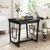 Table d'appoint carrée COSTWAY, table basse aspect marbre Voir les images du produit 2