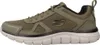 Side view of a single olive and black Skechers sneaker against a white background. Produktbild-Vorschau