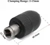 A close-up shot of a drill chuck adapter with dimensions indicated by text. Produktbild-Vorschau