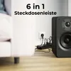 deleyCON 6 Fach Steckdosenleiste Einzeln Schaltbar 1,4m Produktbild-Vorschau 4