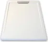 Mineralguss-Duschwanne extra flach LUX Schieferoptik weiß Produktbild-Vorschau 1