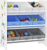 Detský regál "Boiro" s 9 skladacími boxmi 60 x 62 x 30 cm Náhľad obrázku produktu 3