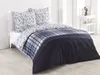 3 tlg Baumwolle Renforce Bettwäsche 200x200 blau weiß Produktbild-Vorschau 5