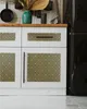 Klebefolie Möbel 45x25 cm - Goldene Quadrate - Möbelfolie Produktbild-Vorschau 2