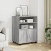 vidaXL Skriňa na kolieskach Grey Sonoma 60x48x81 cm Náhľad obrázku produktu 2