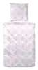 A bedding set including a duvet cover and a pillowcase, both featuring a floral damask pattern. Produktbild-Vorschau