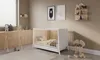 Lit d'enfant Cosmo 60x120 cm avec tiroir et tringle Blanc - Voir les images du produit 3