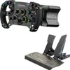 A racing wheel and pedal set displayed against a white background. Produktbild-Vorschau