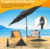 TolleTour Parasol Rond,Manivelle Pliable Fer Parasol Balcon Voir les images du produit 5