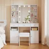 Tavolo da toilette grande Sweiko, tavolo da trucco con Anteprima dell’immagine prodotto 1