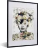 MuchoWow® MuchoWow® Gerahmtes Poster Frau - Blume - Produktbild-Vorschau 1