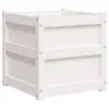 vidaXL Pflanzkübel Weiß 50x50x50 cm Massivholz Kiefer Produktbild-Vorschau 1